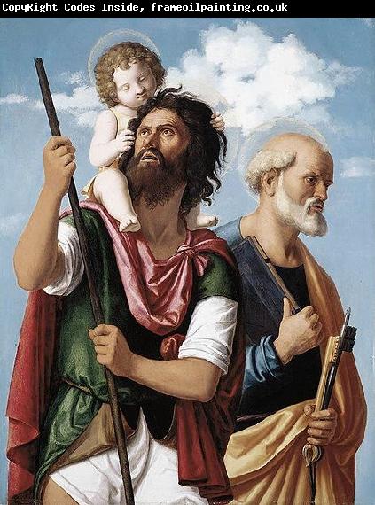 CIMA da Conegliano St Christopher with the Infant Christ and St Peter